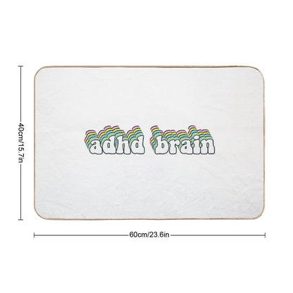 ADHD Brain Cute Pastel  Toxin-Free Bath Mat