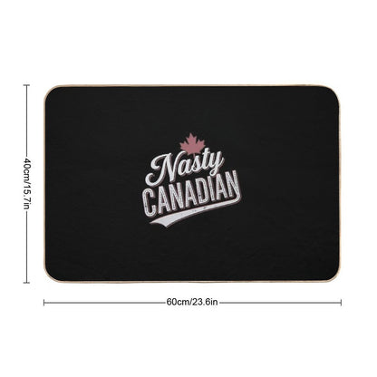 Nasty Canadian Maple Elbows Up True North Strong And Free  Fade-Resistant Bath Mat