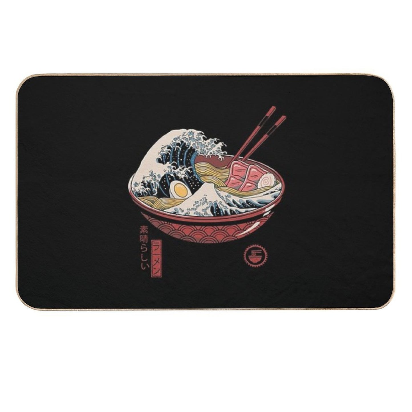 Great Ramen Wave  Pet-Safe Bath Mat
