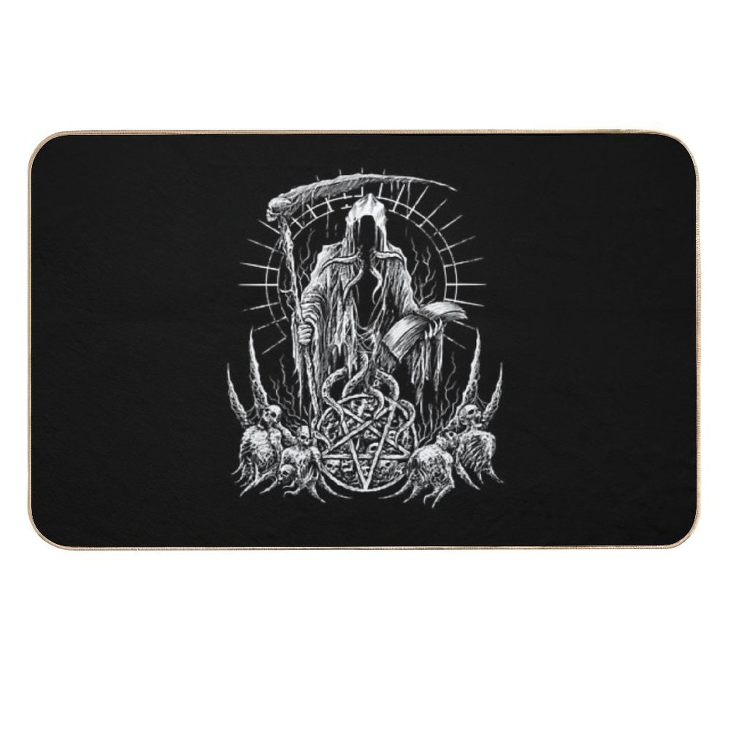 Demonic Grim Reaper  Long-Lasting Bath Mat