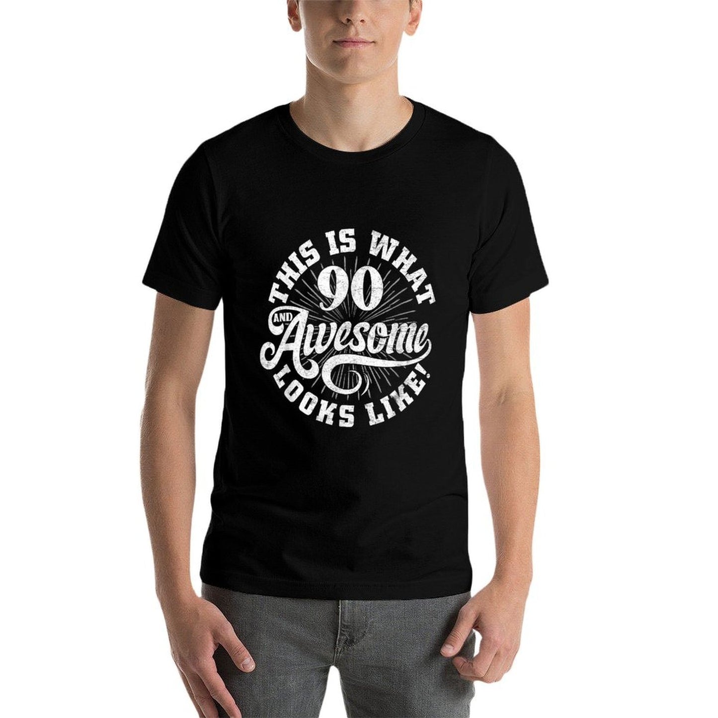 This Is What An Awesome 90 Year Old Looks Like 90th Birthday  Odor-resistant T-Shirt