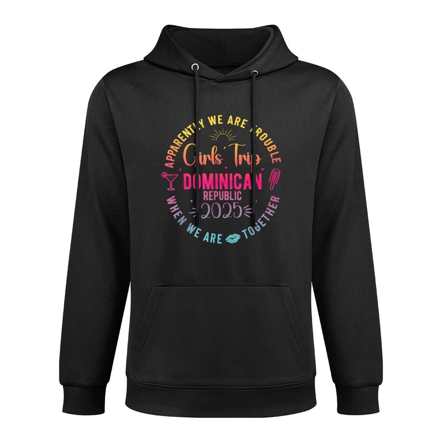 Girls Trip Dominican Republic 2025 Summer Vacation Women Kangaroo Pocket Hoodie