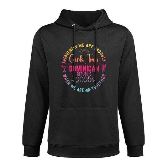 Girls Trip Dominican Republic 2025 Summer Vacation Women Kangaroo Pocket Hoodie