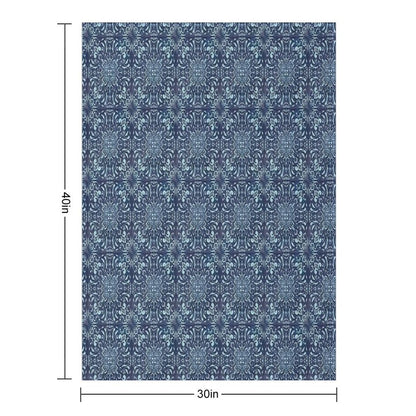 Mint Square Mandala on Space Background Versatility Throw Blanket