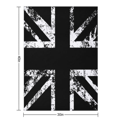 United Kingdom Black Flag Anti-pilling Throw Blanket
