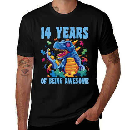 Happy 14 Birthday 14 Year Old Autistic Autism 14th Birthday  Durable T-Shirt