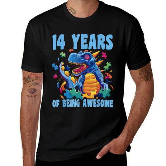 Happy 14 Birthday 14 Year Old Autistic Autism 14th Birthday  Durable T-Shirt