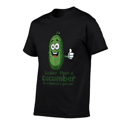 Funny Cucumber Womens Prison Adult Inappropriate Graphic  Breathable T-Shirt