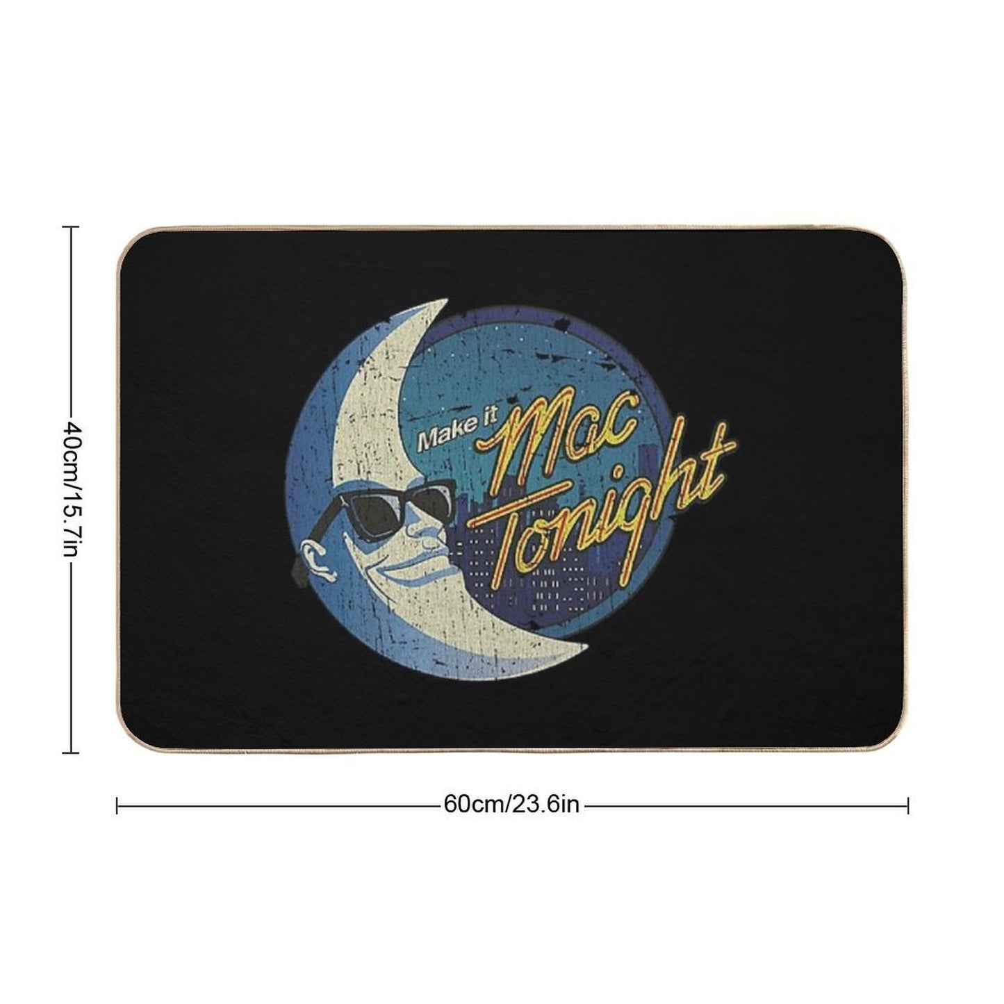 Mac Tonight Moon Man 1986  Non-Slip Bath Mat