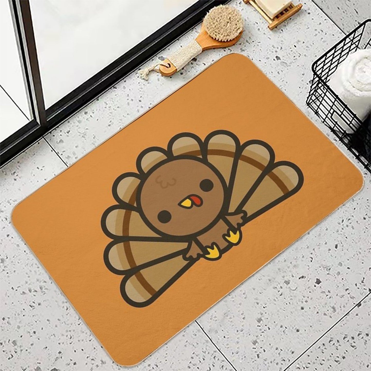 Cute Turkey  Anti-Trip Bath Mat