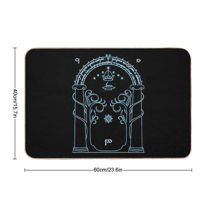 Gate to Moria - Light Blue  Repositionable Bath Mat