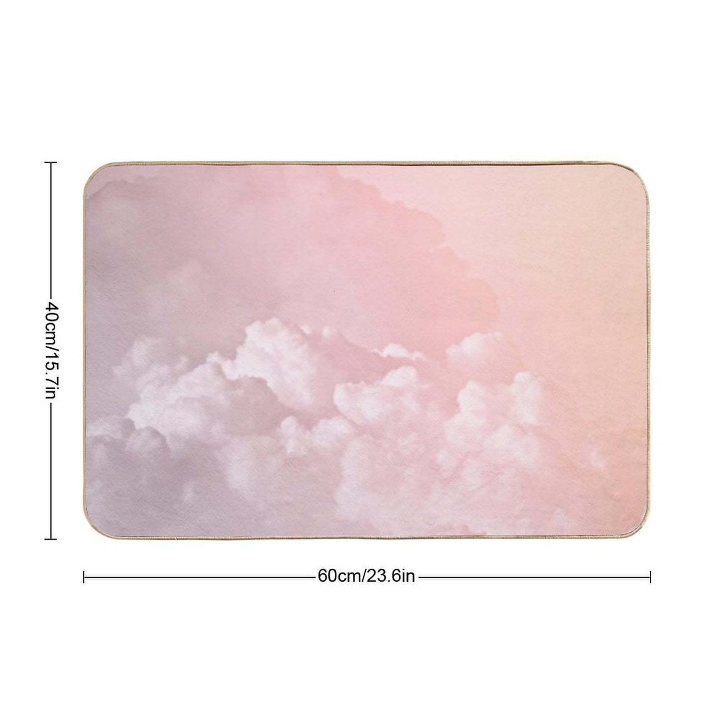 COTTON CANDY PASTEL CLOUDS by Monika Strigel  Pet-Safe Bath Mat