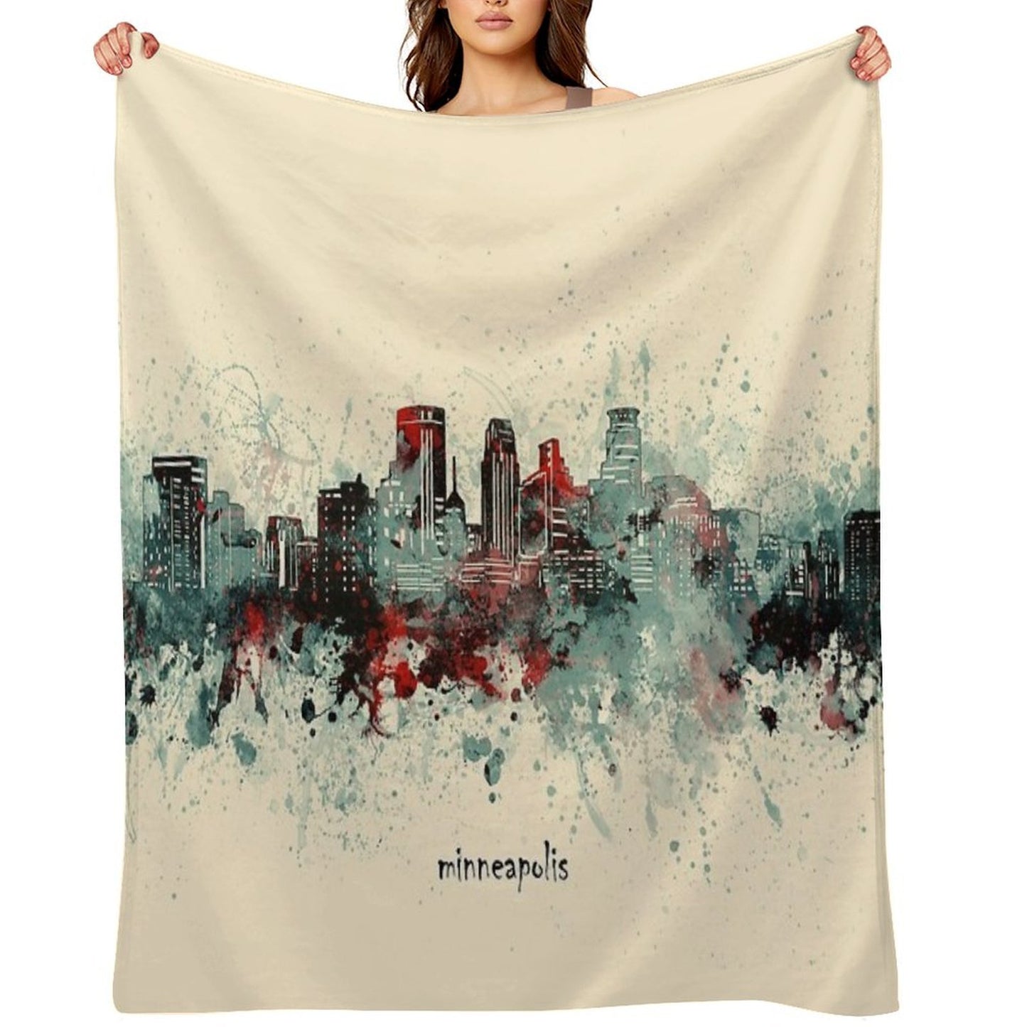 Minneapolis Skyline Comfort Throw Blanket