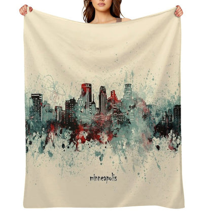 Minneapolis Skyline Comfort Throw Blanket