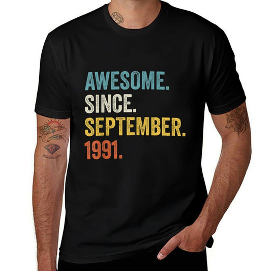 Awesome Since September 1991 30th Birthday  Relaxed-fit T-Shirt