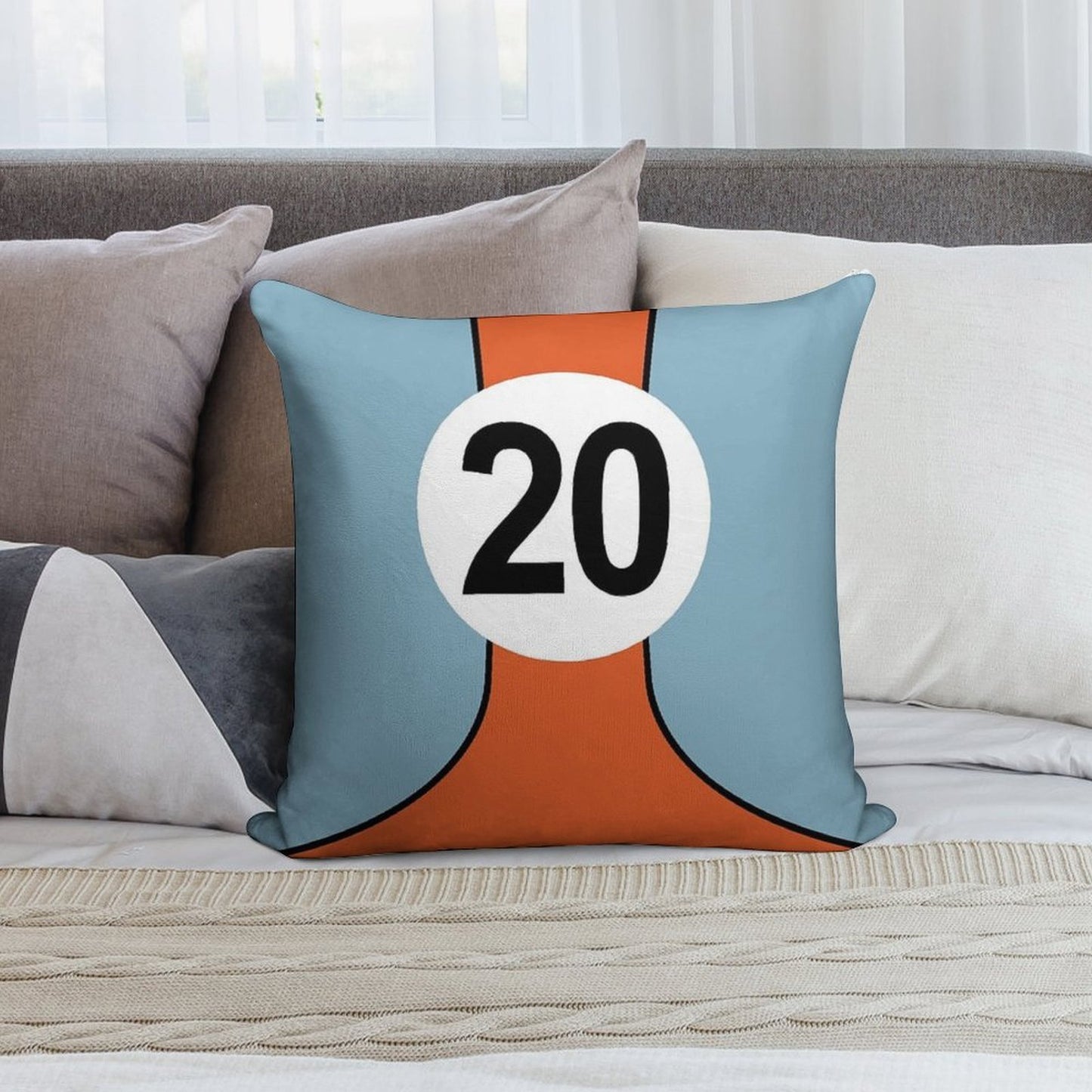 Racing Colours No20 Soft Decorative Cover Throw Pillow
