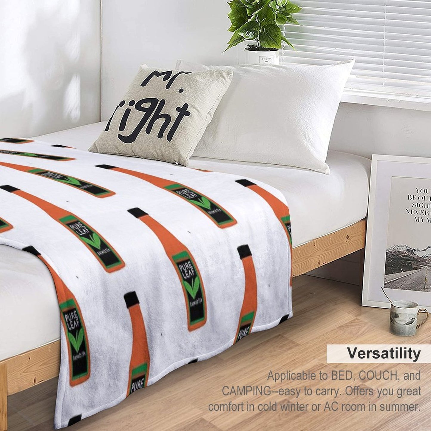 Pure Leaf Tea Plush Throw Blanket