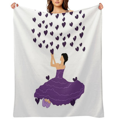 Girl with Love Lightweight Throw Blanket