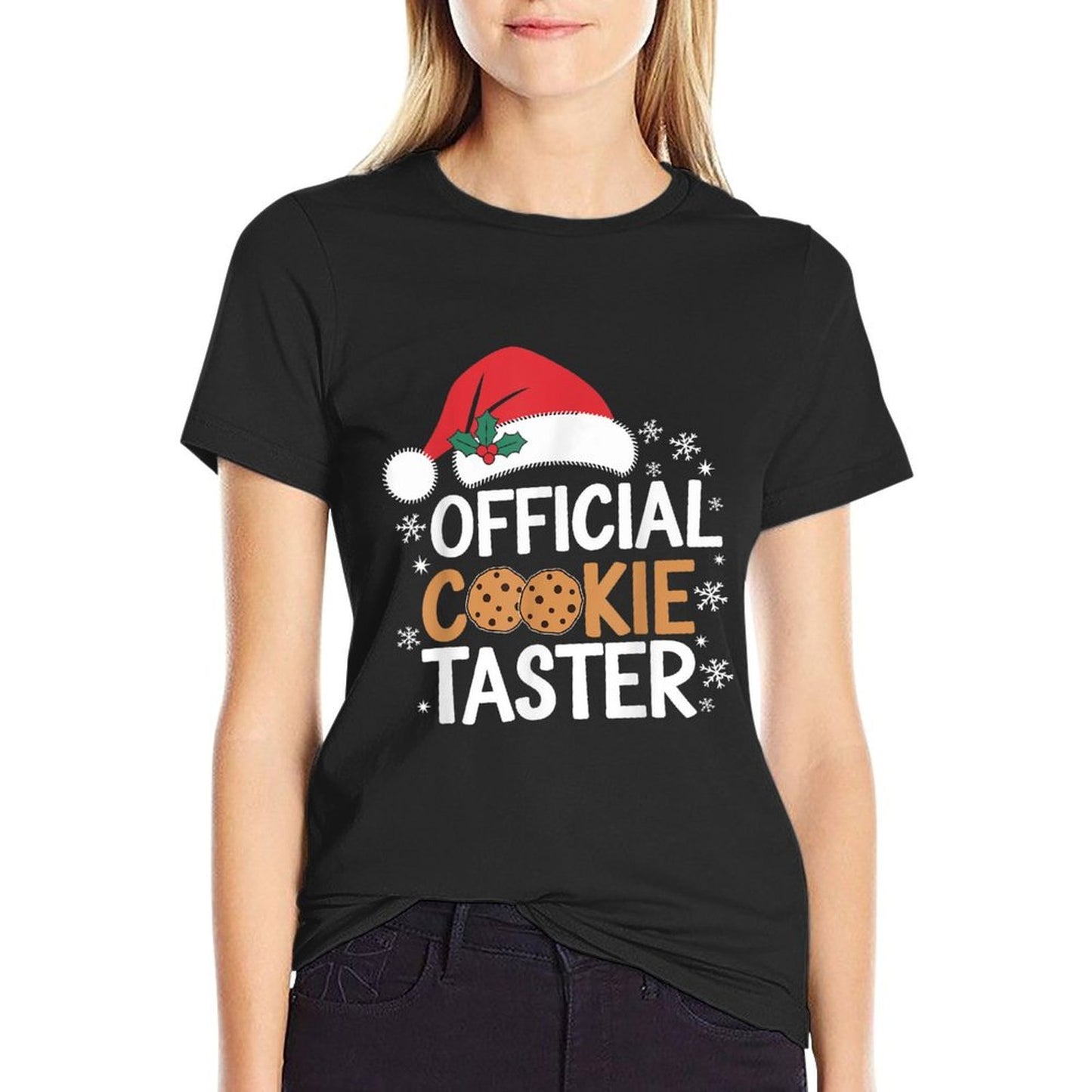 Official Cookie Tester Funny Christmas Taster Baking Crew  Summer-ready Fabric T-Shirt