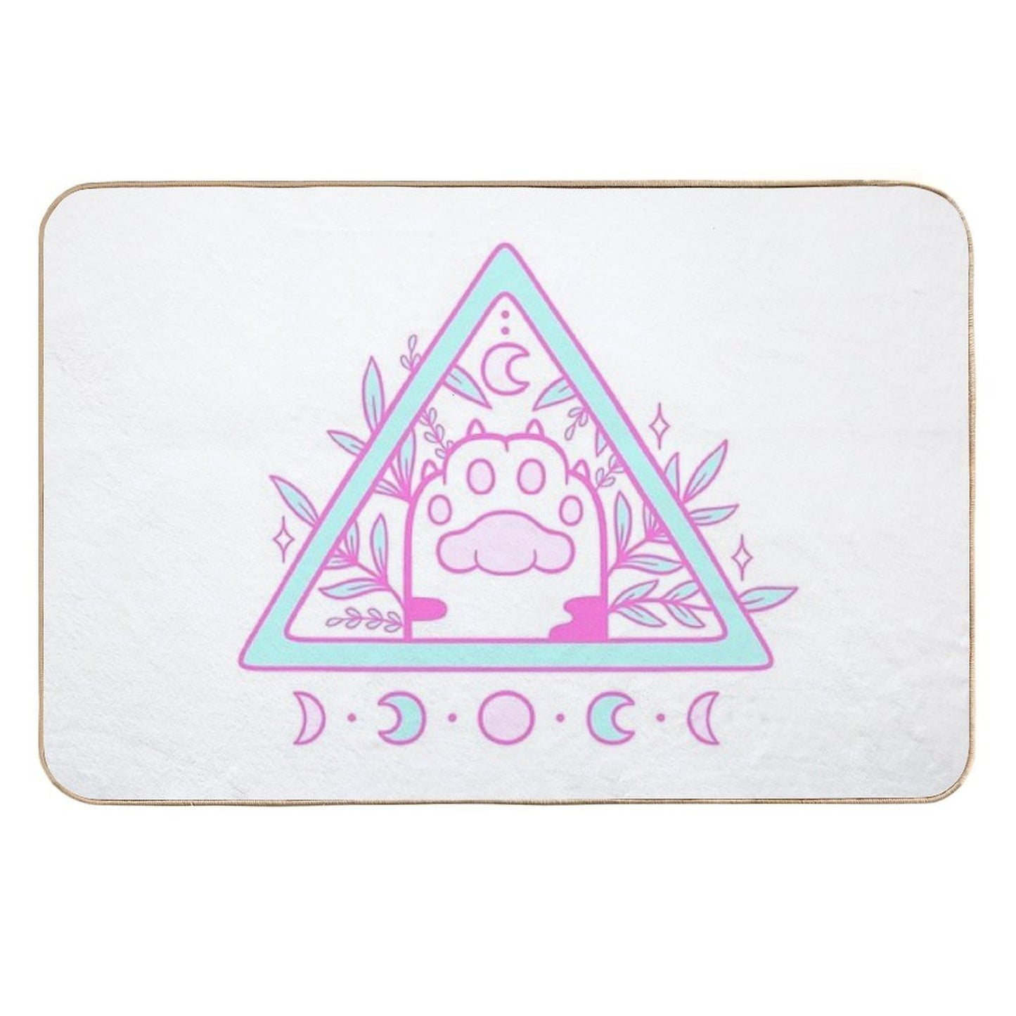 Witchy Cat Paw 02  Nikury  Slip-Resistant Bath Mat