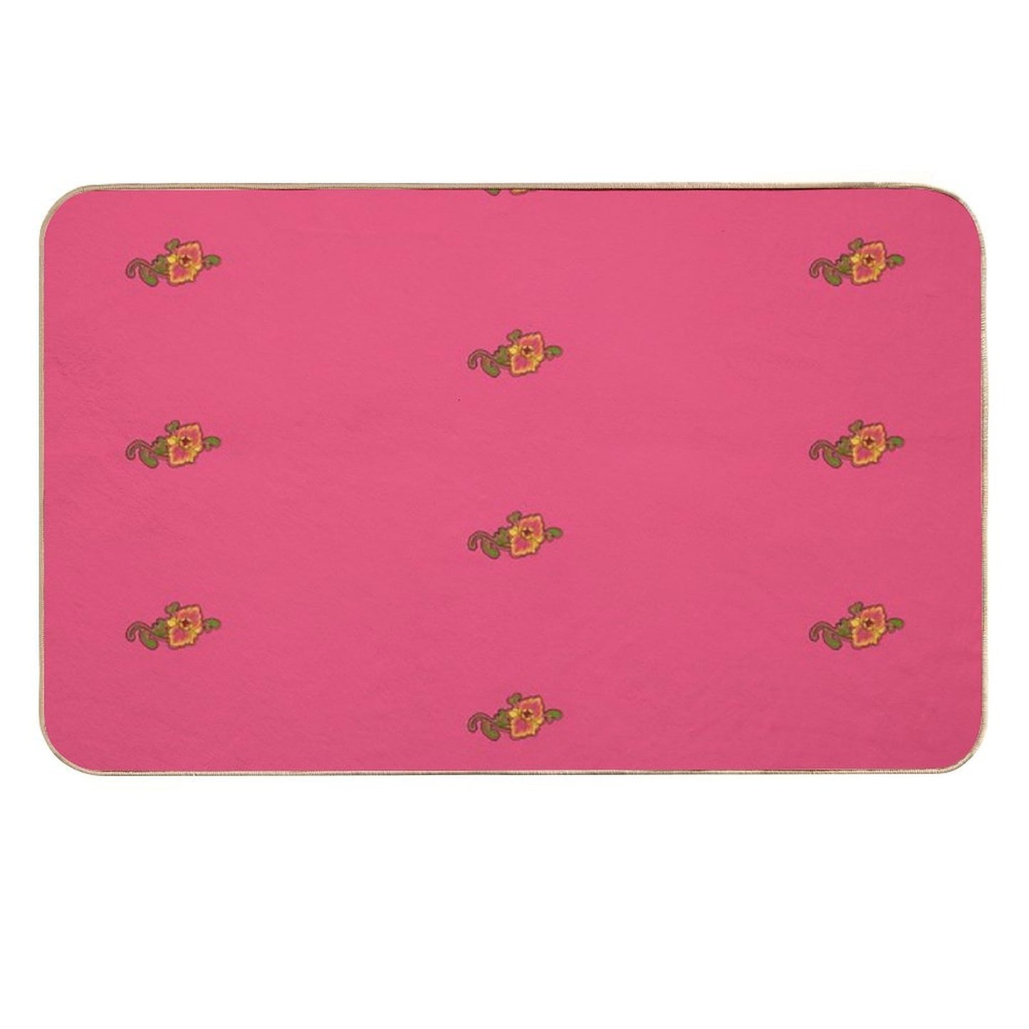 Floral Chest Flower Tattoo  Easy Maintenance Bath Mat