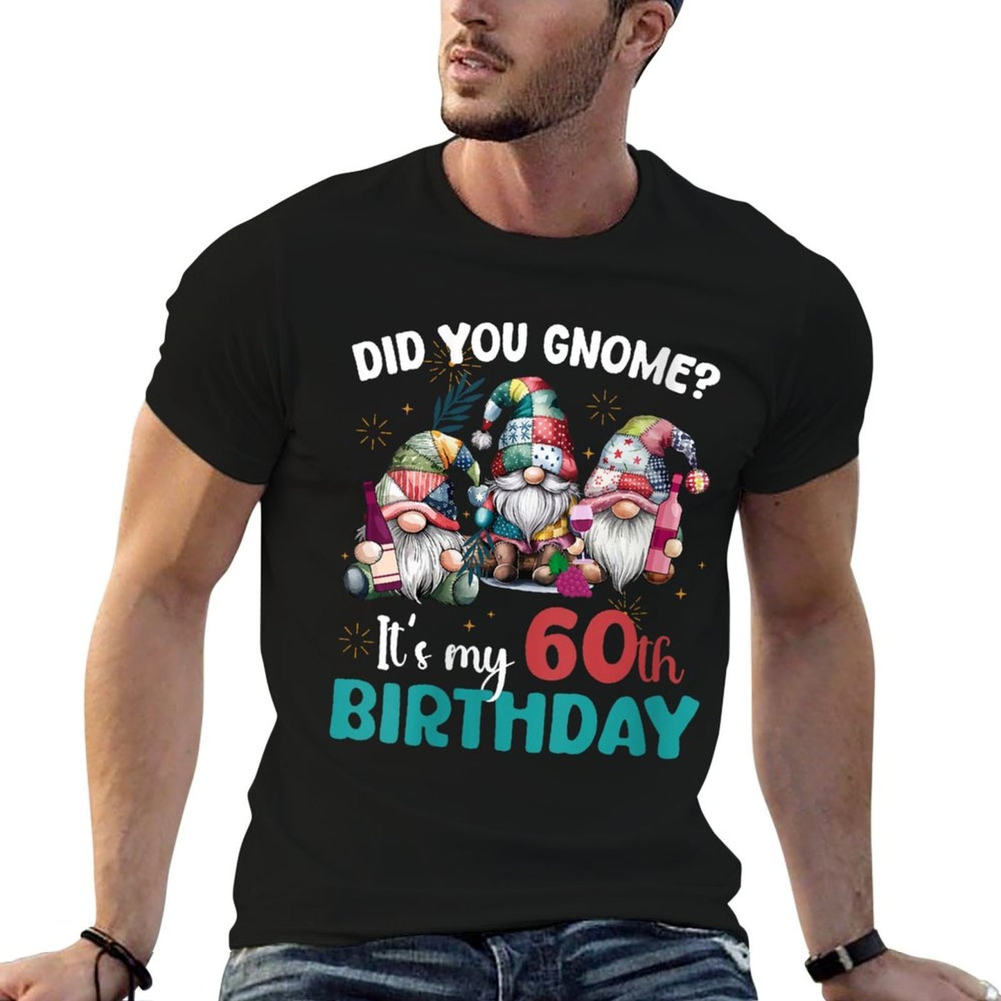 Womens Did You Gnome Its My 60th Birthday Gifts 60 Year Old Gnomes  Soft T-Shirt