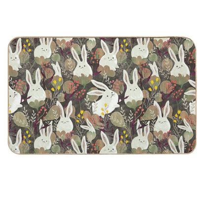 Rabbit Flowers  Eco-Friendly Bath Mat