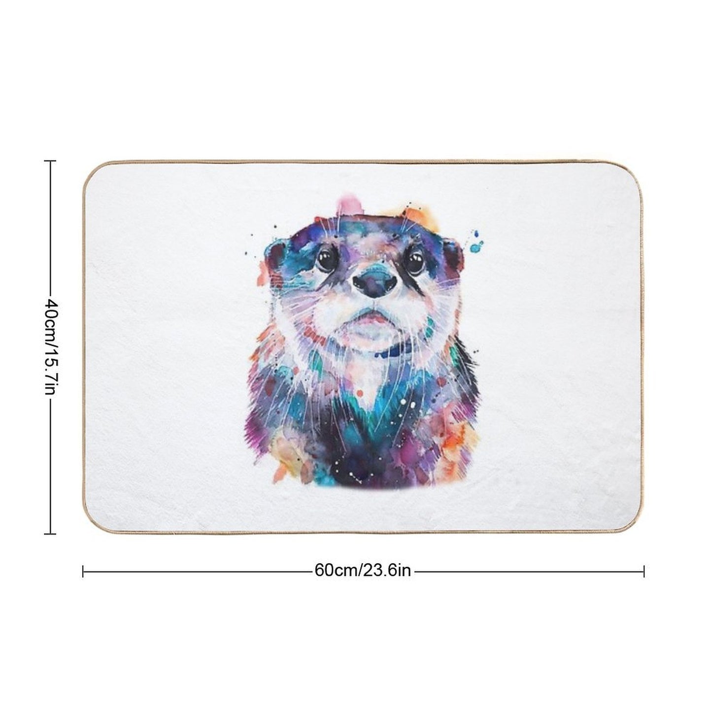 Otter Cute Art  Anti-Trip Bath Mat