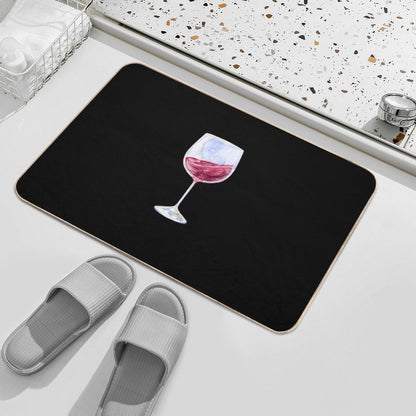 Glass of Red Wine  Eco-Friendly Bath Mat