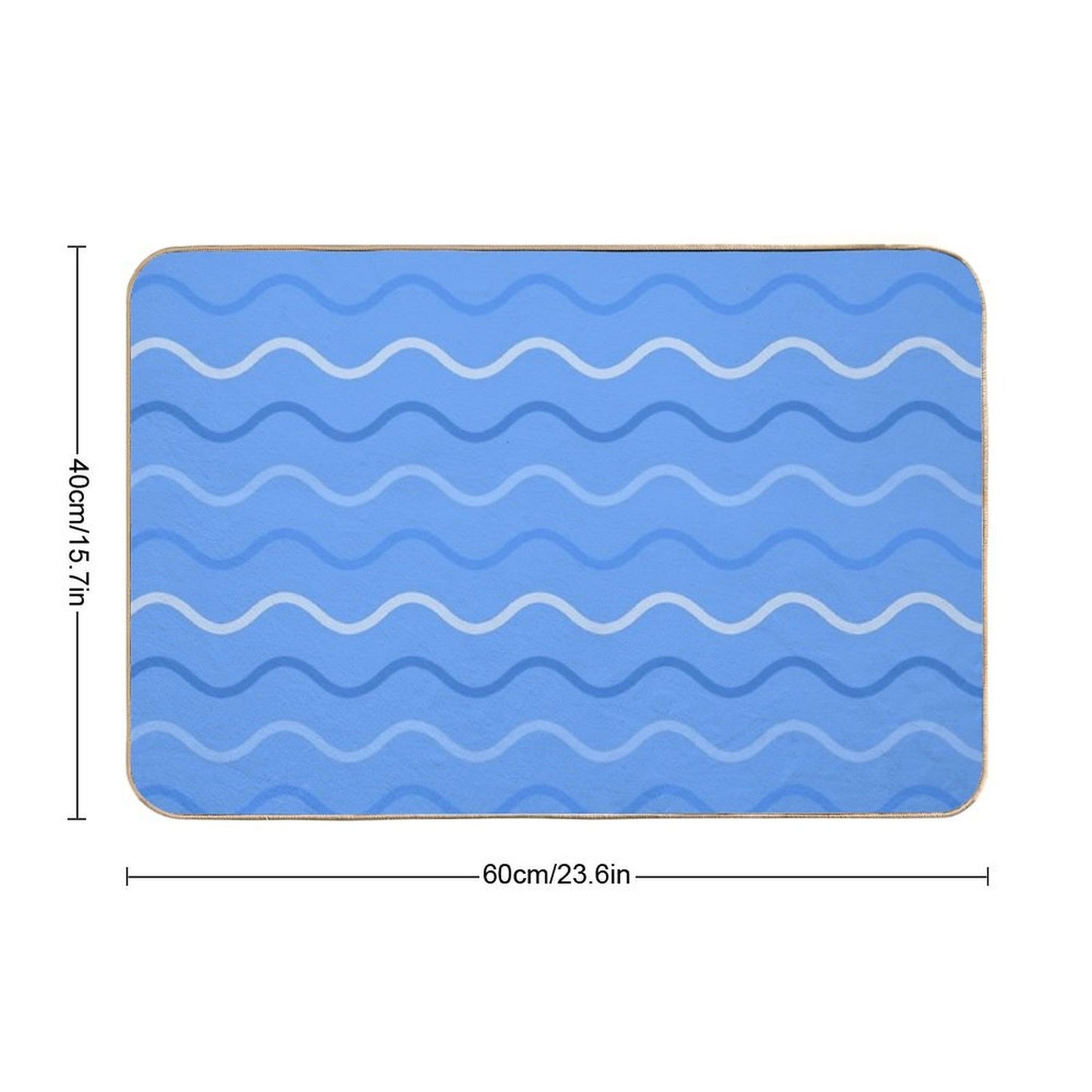 Curved Lines  Repositionable Bath Mat
