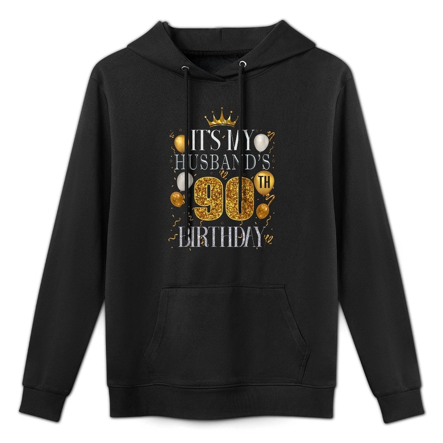Its My Husbands 90th Birthday Happy Birthday 90 Years Old Relaxed Fit Hoodie
