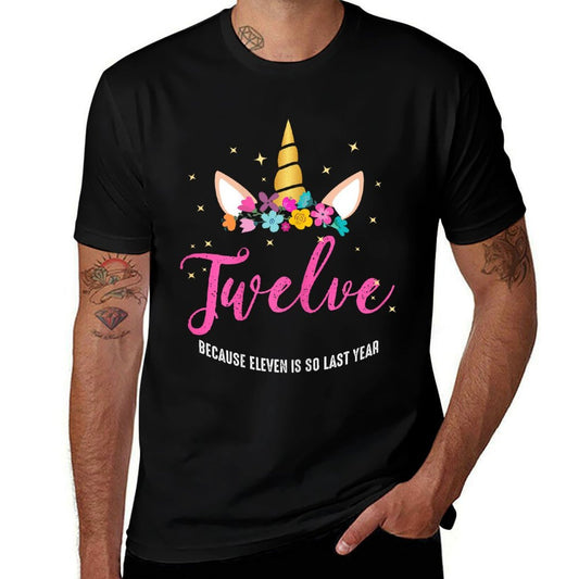 12 Years Old Birthday Girl Gifts Unicorn 12th Birthday  Oversized Silhouette T-Shirt