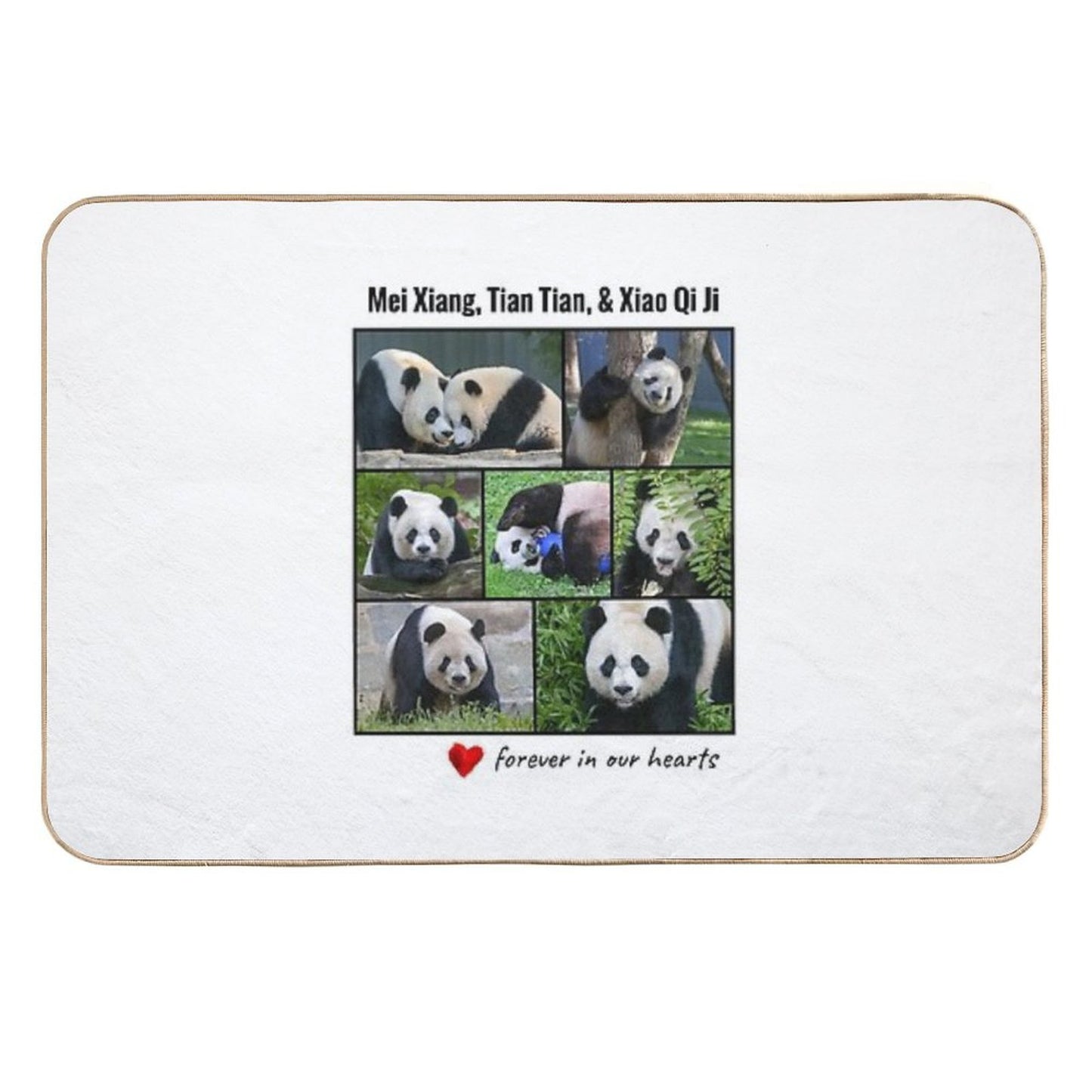 National Zoo Panda Forever in Our Hearts  Odorless Bath Mat