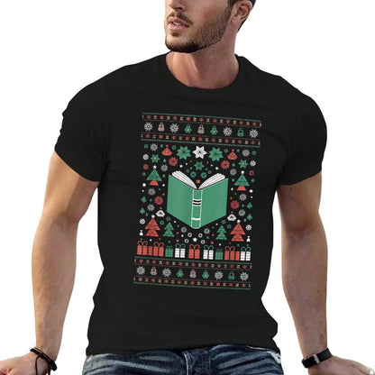Book Reading Ugly Christmas  Lightweight T-Shirt