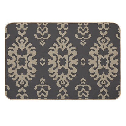 Black And White Papercut Damask Medallion  Rapid-Drying Bath Mat