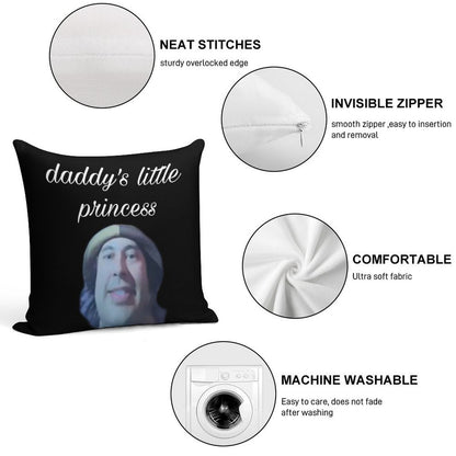 I Love Vic Fuentes 3 Soft Hidden Zipper Throw Pillow