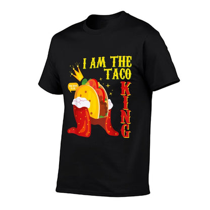 Funny Cinco De Mayo Tee I Am The Taco King  Vintage-inspired T-Shirt