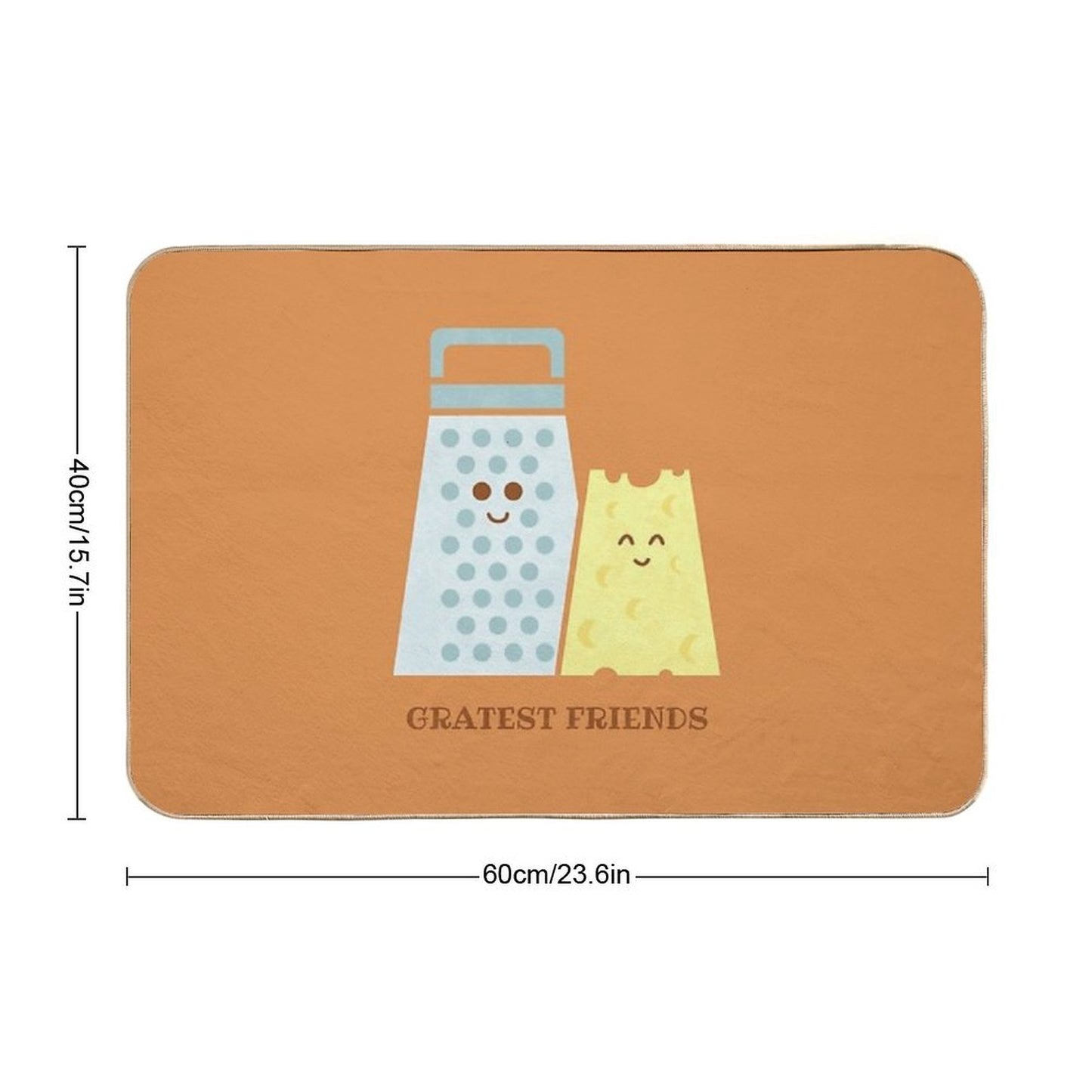 Cheesy Friendship  Pet-Safe Bath Mat