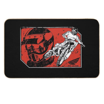 Vintage 90's Honda CR250 Dirtbike Motocross  Repositionable Bath Mat