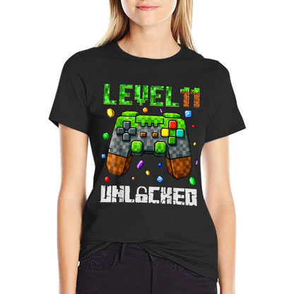 Birthday Boy Level 11 Unlocked 11th Birthday Game Pixel Comfortable T-Shirt