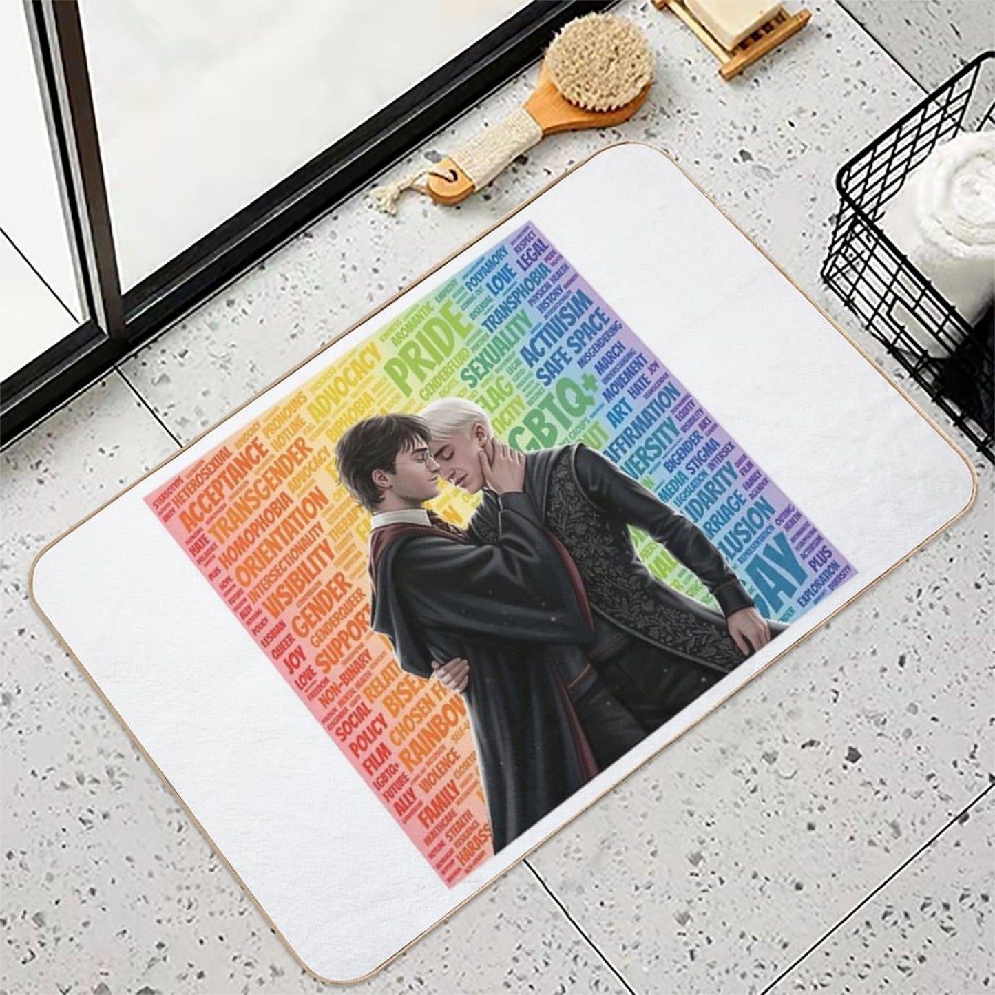 Magical Mischief & Mutual Pining A Rainbow Romance  Non-Slip Bath Mat
