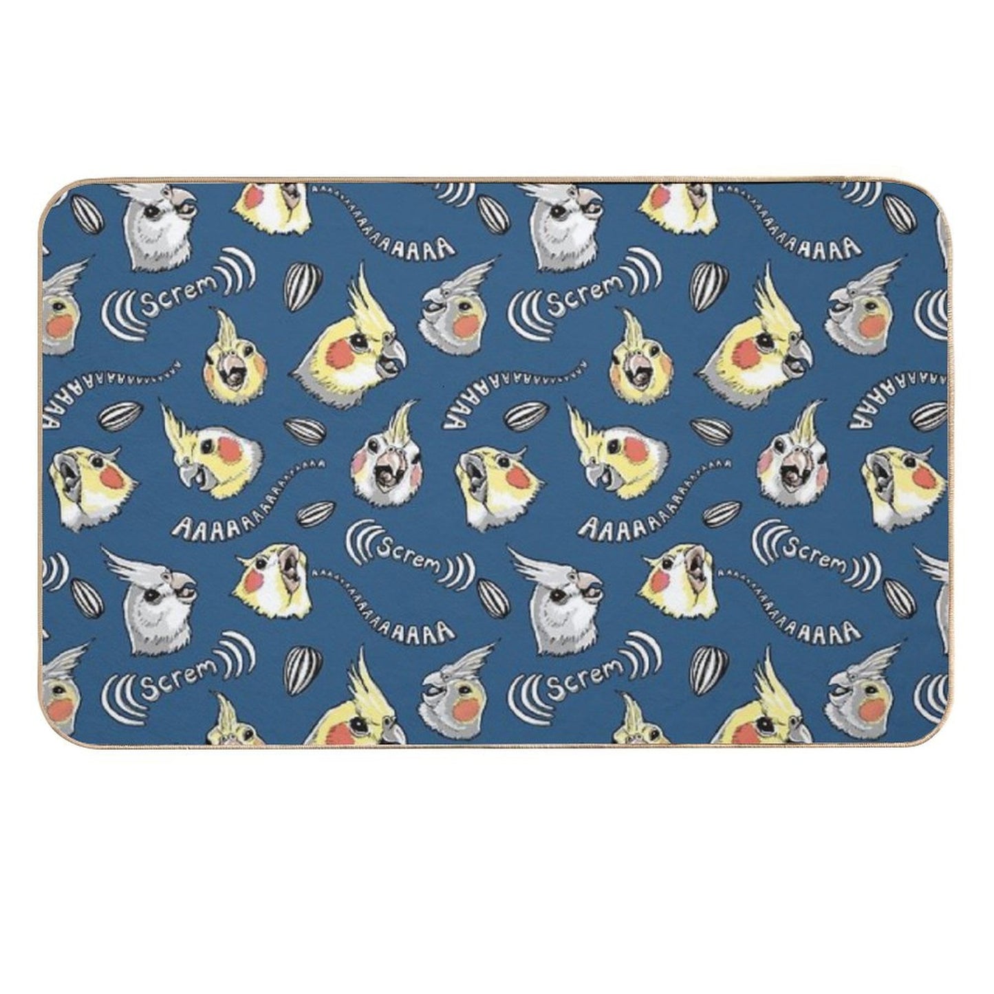 Cockatiel Screm  Slip-Resistant Bath Mat