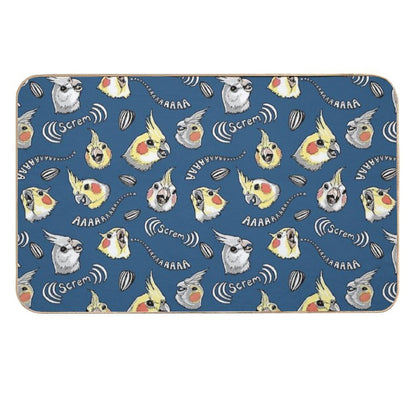 Cockatiel Screm  Slip-Resistant Bath Mat