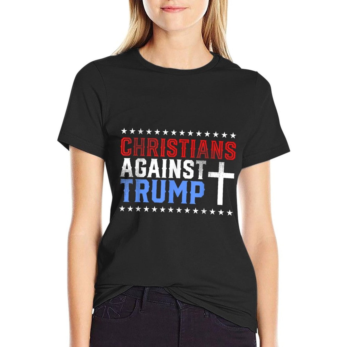 Christians Against Trump Democrat Gift  Lightweight T-Shirt