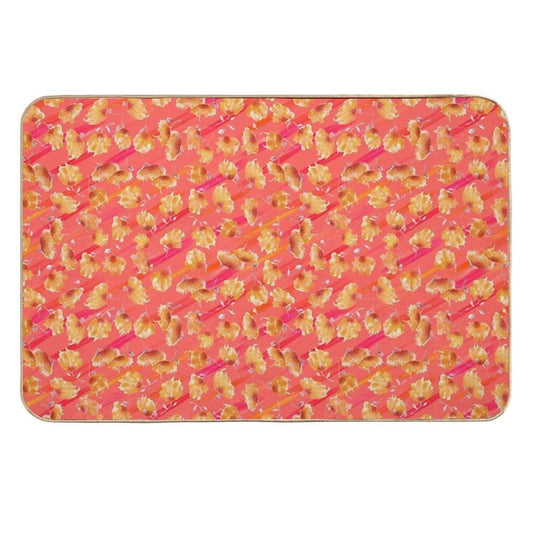 Watercolor Painted Flowers with Diagonal Accents – My Garden, My Rules, My Bloom  Versatile Bath Mat