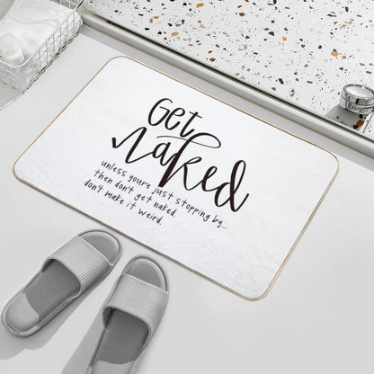 Get Naked Plain Bathroom Decor  Multi-Purpose Bath Mat