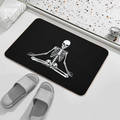 Meditating Skeleton  Pet-Safe Bath Mat