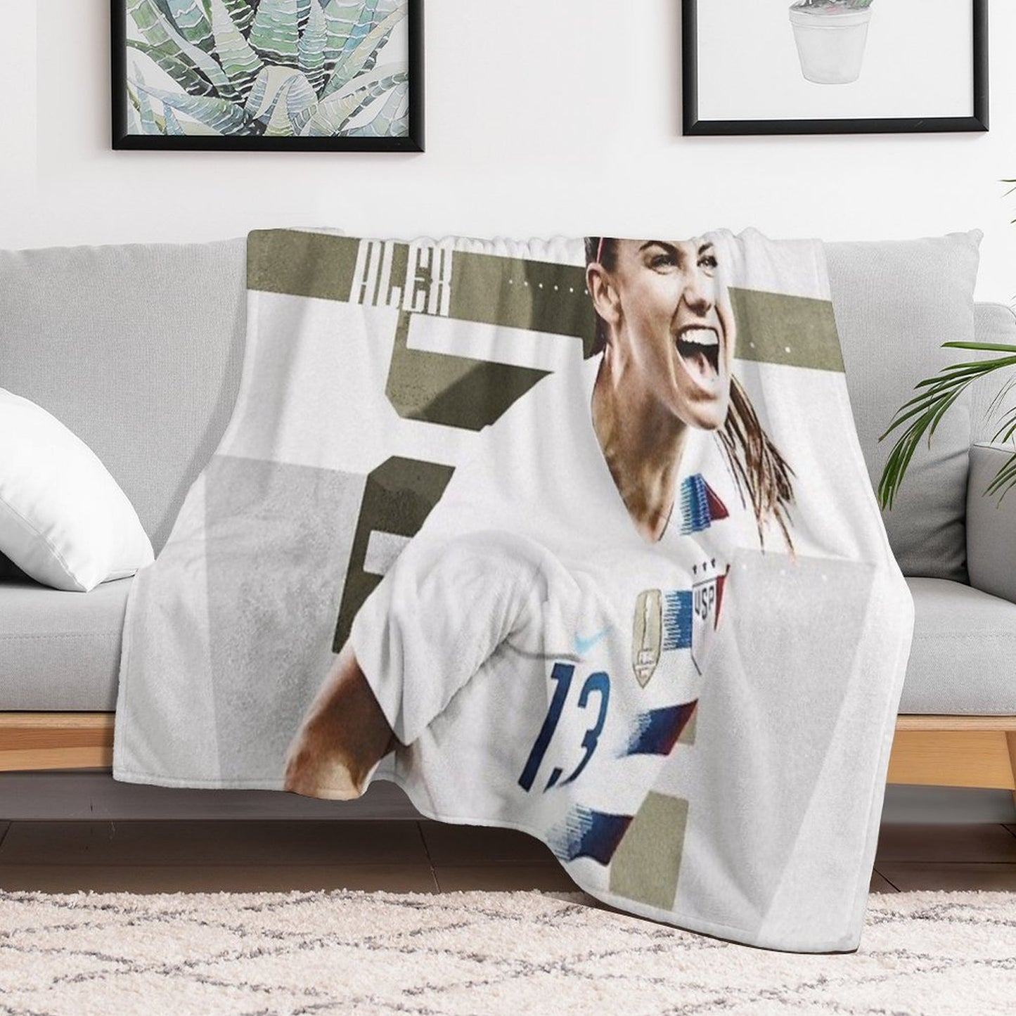 Alex Morgan   Wallpaper Easy Care Throw Blanket