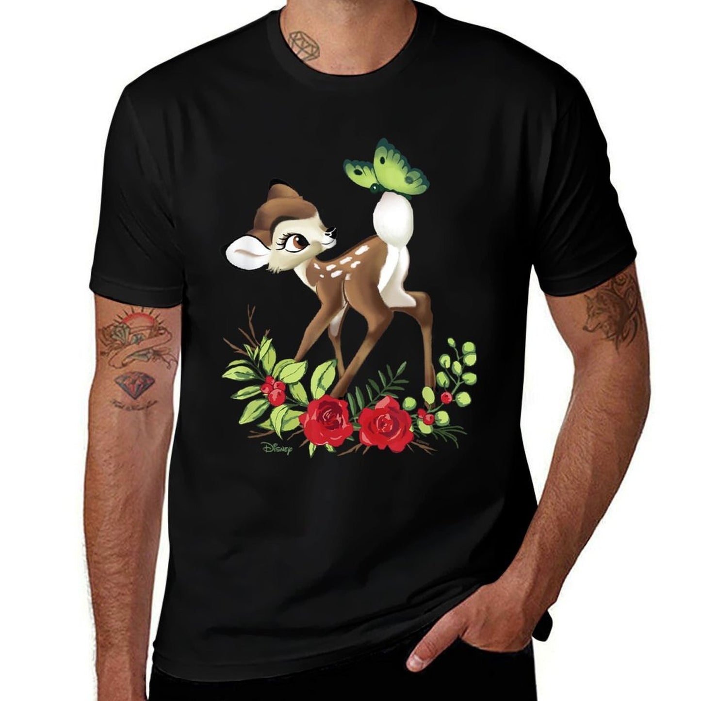 Bambi - Bambi Botanical Butterfly  High-quality Stitching T-Shirt