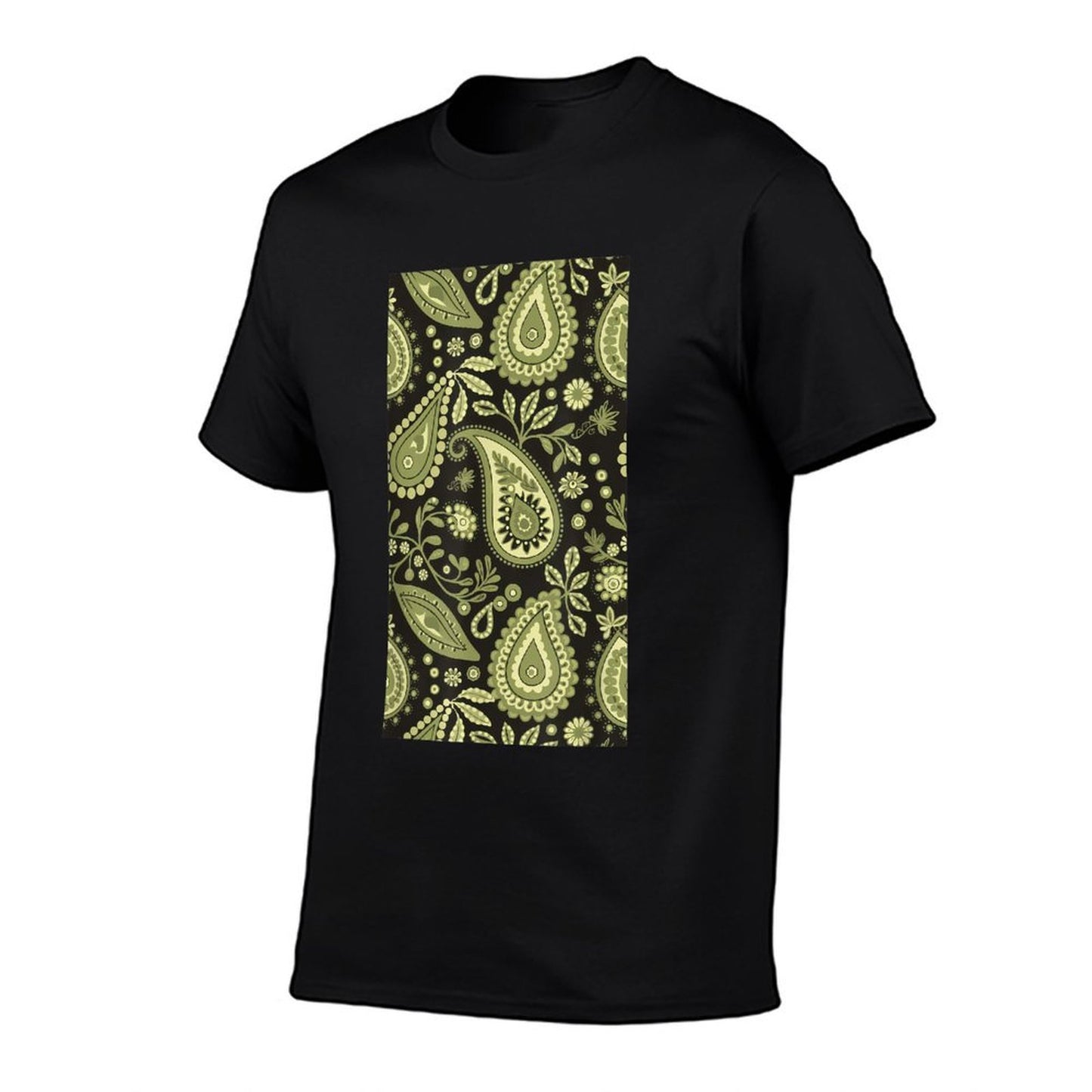 Paisley Pattern Bandana Paisley  Rolled Sleeves T-Shirt
